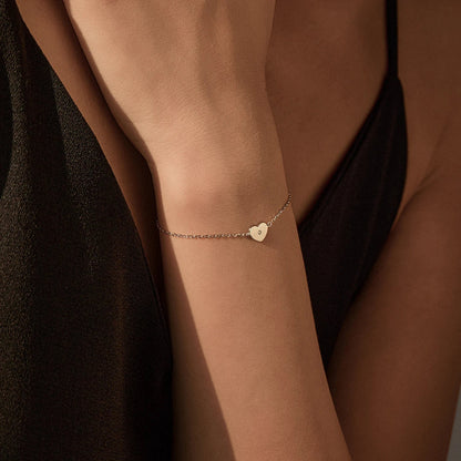 D Color Moissanite Bracelet 925 Sterling Silver Simple Heart Daily Link Chain Bracelet For Women Fine Jewelry With Box