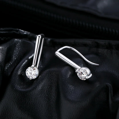 Sparkling D Color Moissanite Drop Earrings 925 Sterling Silver Classic Geometric Dangle Earrings For Women Fine Jewelry