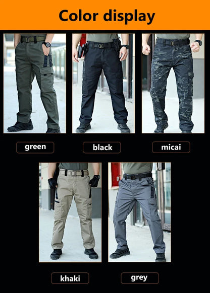 Outdoor Work Tactical Pants Camouflage Cargo Trousers Waterproof Multi-pocket Wear-Resistant Outdoor Training Workwear Trousers