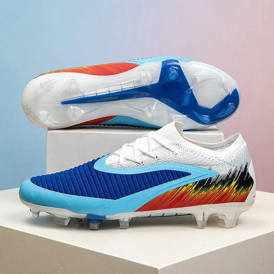New Men Football Boots Cleats Shoes Soccer Long Spikes FG Ultralight Training Soccer Shoes Non-Slip Outdoor Match Drop Shipping