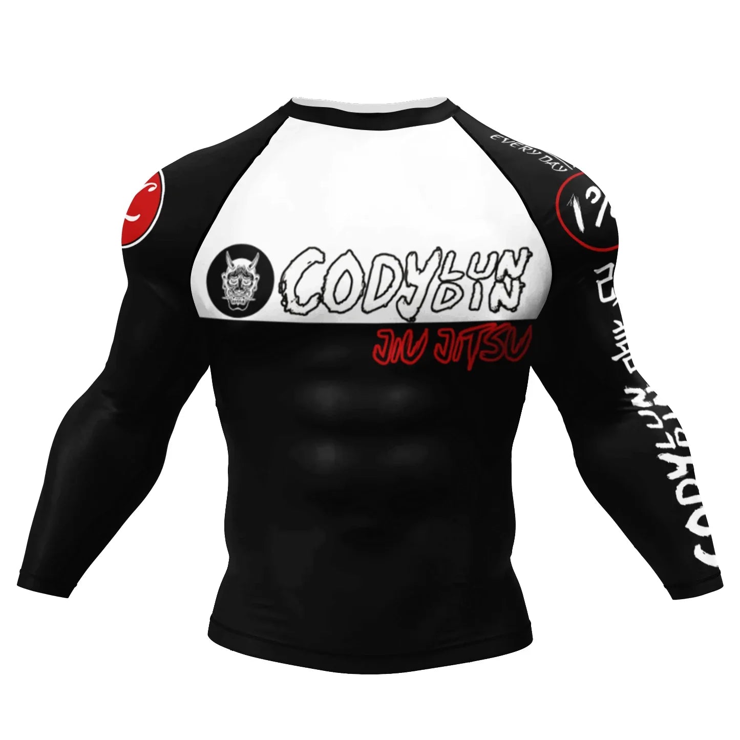 Polyester Sublimation High Elastic Bjj Rash Guard No Gi MMA  Jiu Jitsu Fighting Grappling Compression Shirt OEM Gym Fitness Tops