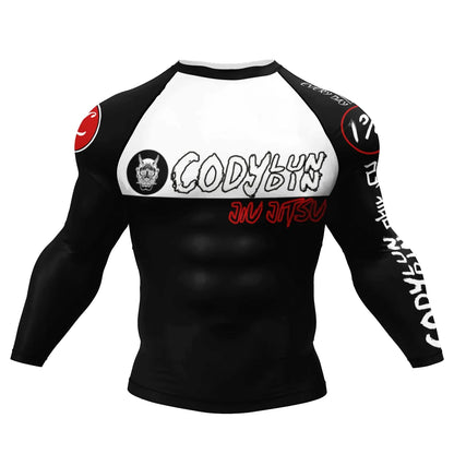 Polyester Sublimation High Elastic Bjj Rash Guard No Gi MMA  Jiu Jitsu Fighting Grappling Compression Shirt OEM Gym Fitness Tops