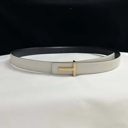 Thin 25mm Women belt Waistband Genuine Leather Cowskin Golden Buckle ladies Belt for Pants Jeans Dress Famous Brand Belt