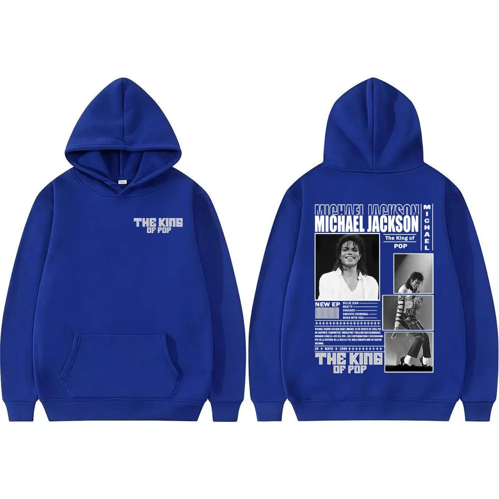 King of Pop Michael Jackson Bad Era Hoodies Men Women Fashion Hip Hop High Street Sweatshirt Fleece Casual Long Sleeve Pullovers