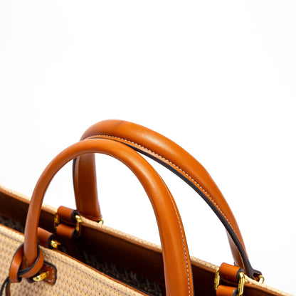 Women's Handbag 2026 Summer New Apricot Large Capacity Tote Bag Shoulder Strap Dual-Purpose Travel Vacation Beach Bag