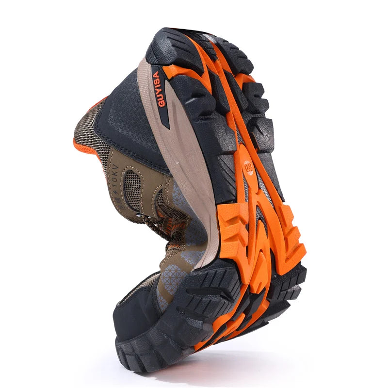 Latest 2024 Fashion Insulation 10KV Men Safety Work Shoes Sneakers Steel Toe Anti Smashing Indestructible Male Footwear