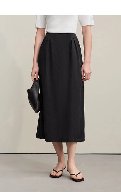 Casual Skirts For Women 2026 Spring New Elegant A-shaped Skirt Women Split Pocket Versatile Medium And Long Skirt 12621024