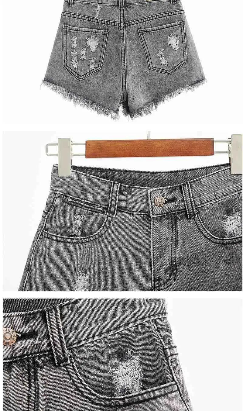 Women's Shorts Punk Ripped Baggy Short Pants for Woman To Wear Mini Loose Jeans Denim Korean Style XL Streetwear Clothing Cheap