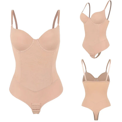 Thongs Bodysuit Shapewear Women Full Body Shaper Waist Trainer Steel Bones Tummy Control Underwear Flat Belly Underbust Corset