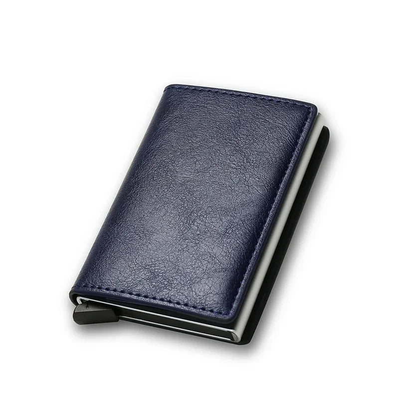 Porte-carte de crédit antivol RFID, portefeuille fin et intelligent pour hommes et femmes, étui porte-carte bancaire, pochette à monnaie, porte-cartes de crédit