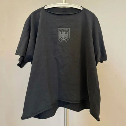 Double Eagle Head Print Vulture Sweatshirts Cotton Cutting Top Casual Loose Long Sleeve Hiphop Street Men Women Kanye Tshirts
