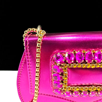 Italian Design Rhinestone-encrusted Ladies Party Shoes And Special Bag Women High Heels Wedding Dual Purpose Bag