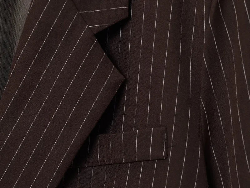 Fall/Winter 2025 New  Women's Street Fashion oversized pinstripe shoulder-padded loose suit jacket for women