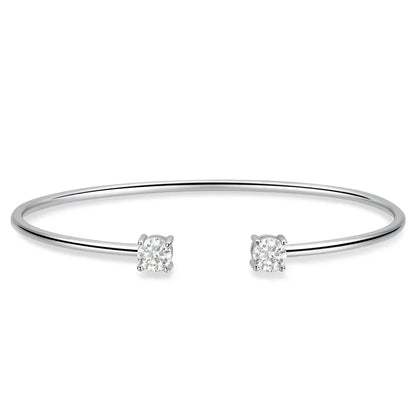 5mm 0.5ct Round Cut Moissanite Bracelet for Women S925 Silver Plated 18K Gold GRA Certified Wedding Charm Bracelet Jewelry