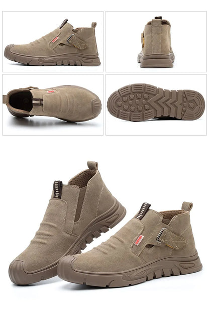 Fashipn 2026 Work Sneakers Men Indestructible Steel Toe Work Shoes Safety Boots For Men Anti-puncture Electric Welding Shoes