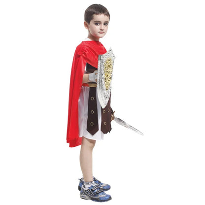 Child Greek Roman Warrior Gladiator Costume Boys Knight Cosplay Carnival Party Fancy Dress No Weapon