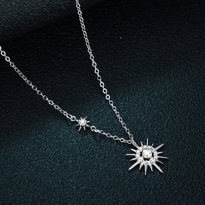 Real Moissanite Diamond Hexagram Pendant Necklace For Women Men 100% 925 Sterling Silver Sun Flower Party Fine Jewelry Gift