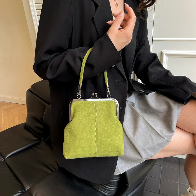 Women's Retro Frosted Splice Handbag Large Leisure Travel Trip Shopping Work Commuting Crossbody Shoulder Bag Elegant Clutch Bag