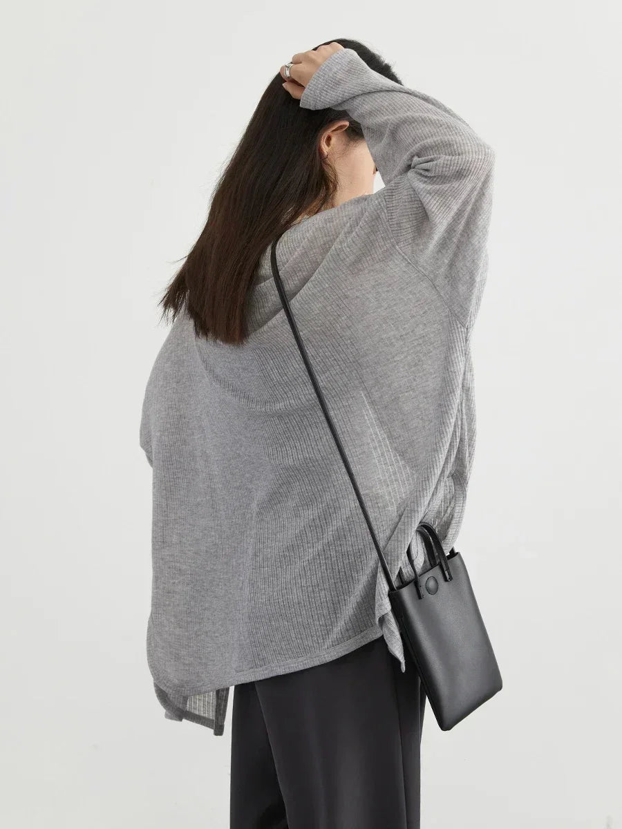 Women's Cardigan New V-neck Long Sleeved Female Shirt Female Jumpers Sun Protection Woman Top Spring Summer 2026