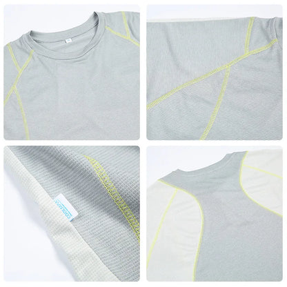 Unisex Sport  Long-Sleeved T-Shirt with Moisture-Wicking, Quick-Drying & Contrast Shoulder Design