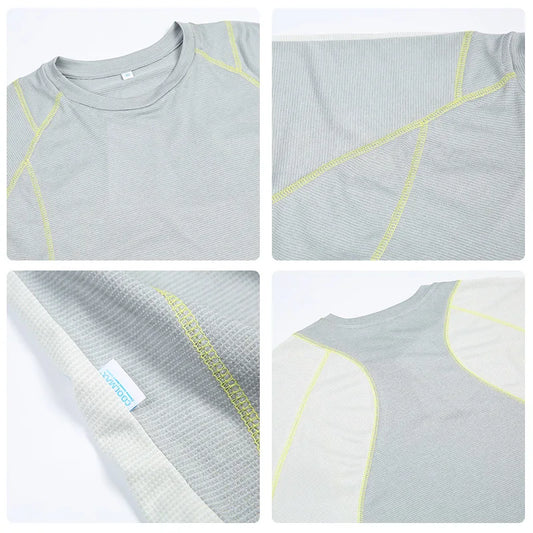 Unisex Sport  Long-Sleeved T-Shirt with Moisture-Wicking, Quick-Drying & Contrast Shoulder Design