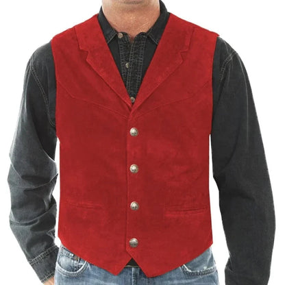 Men Vest Brown Frosted Velvet Solid With Lapel Business Casual Waistcoat For Formal Wedding Party Banquet Work Men Suit