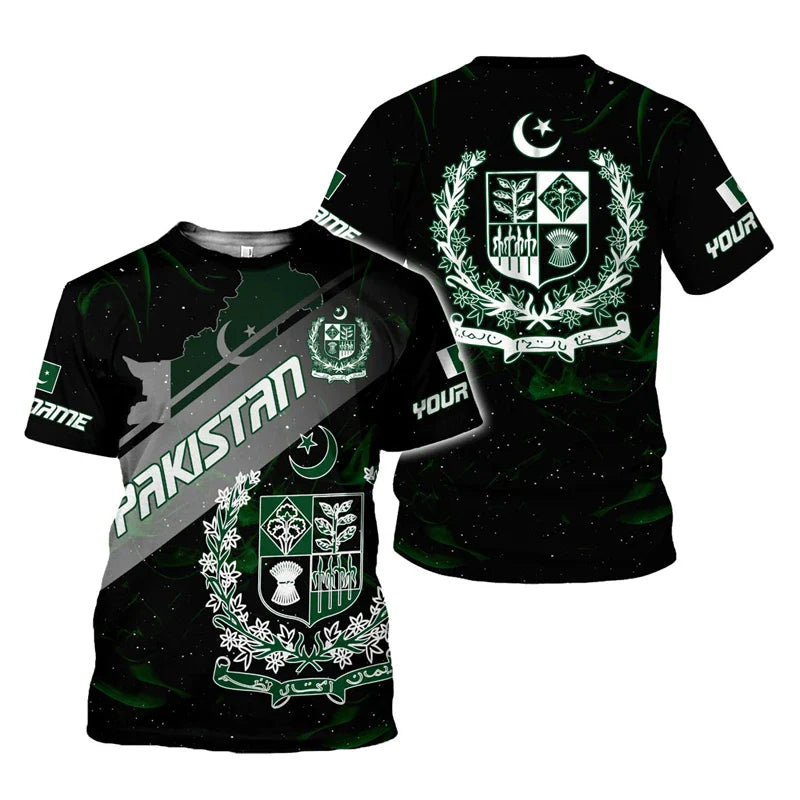 Pakistan Flag 3D Print Men's T-shirts For Men Clothing Summer Unisex Short Sleeve Tops Fashion Tees Streetwear Harajuku T Shirt