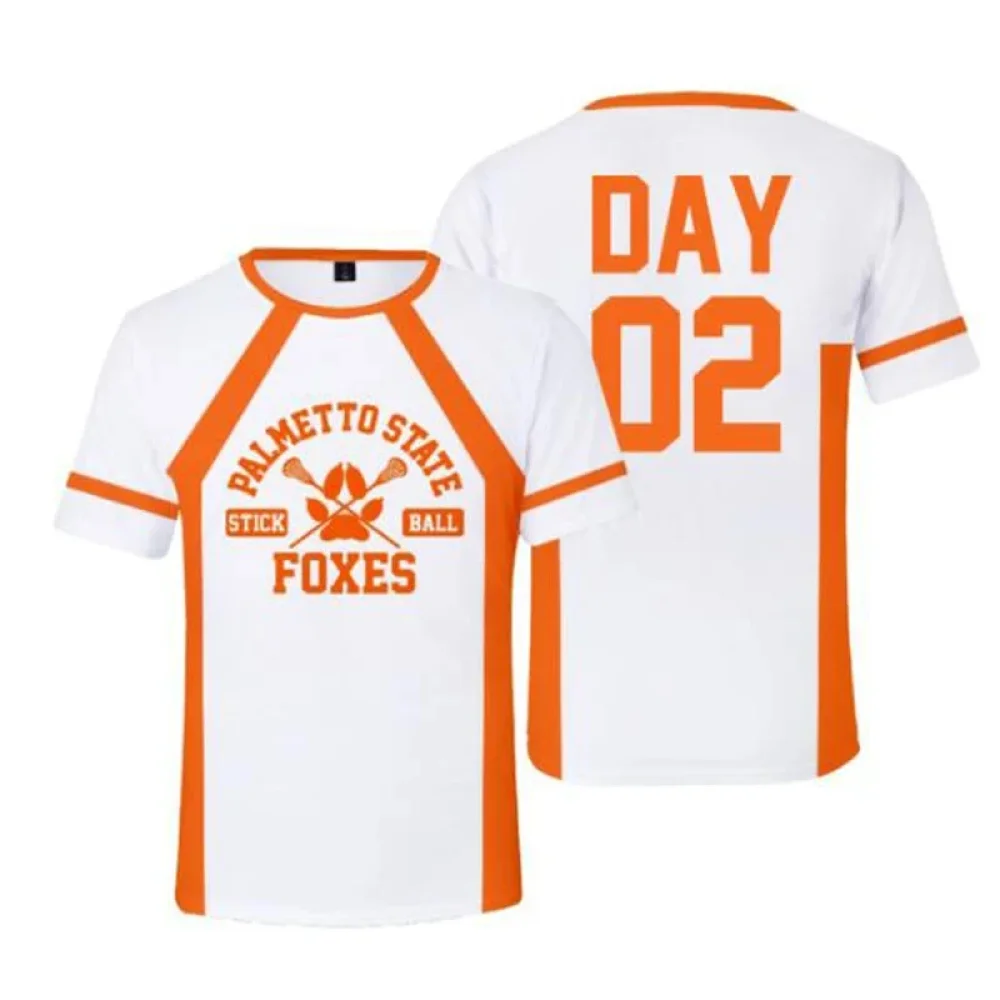 New The Foxhole Court Palmetto State Foxes Lacrosse Jersey Cosplay WILDS MINYARD 3D Tshirt Men/Women Short Sleeve Kids Tees