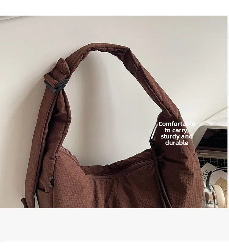 New Comfortable and Versatile Texture Hobo Bags Women Crossbody Bags Large Capacity Lightweight Casual Storage Bags Fashionable