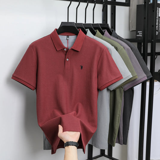 Luxury autumn and winter new Paul brand exquisite embroidered T-shirt high-end mens brand business casual comfortable polo shirt