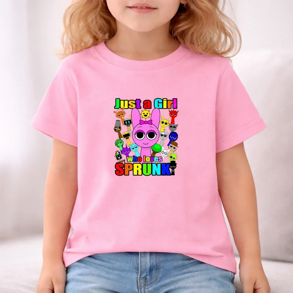 Summer Clothes Boys Girls Age 3-12 Tee+shorts suit Children Short Sleeve T-shirts Child  Casual Pink Black Fashion Game graphics
