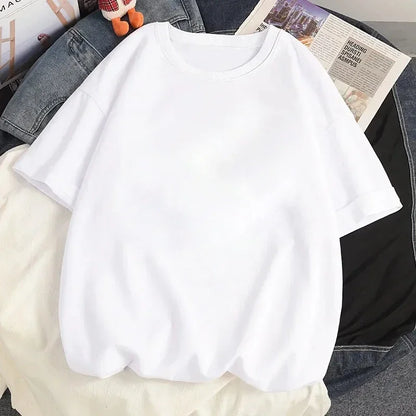 Oversized T-shirts Milk Sweet Print Short-sleeved T-shirt Women Summer Anime Girl Sweet and Spicy T-shirt Short Sleeve Harajuku