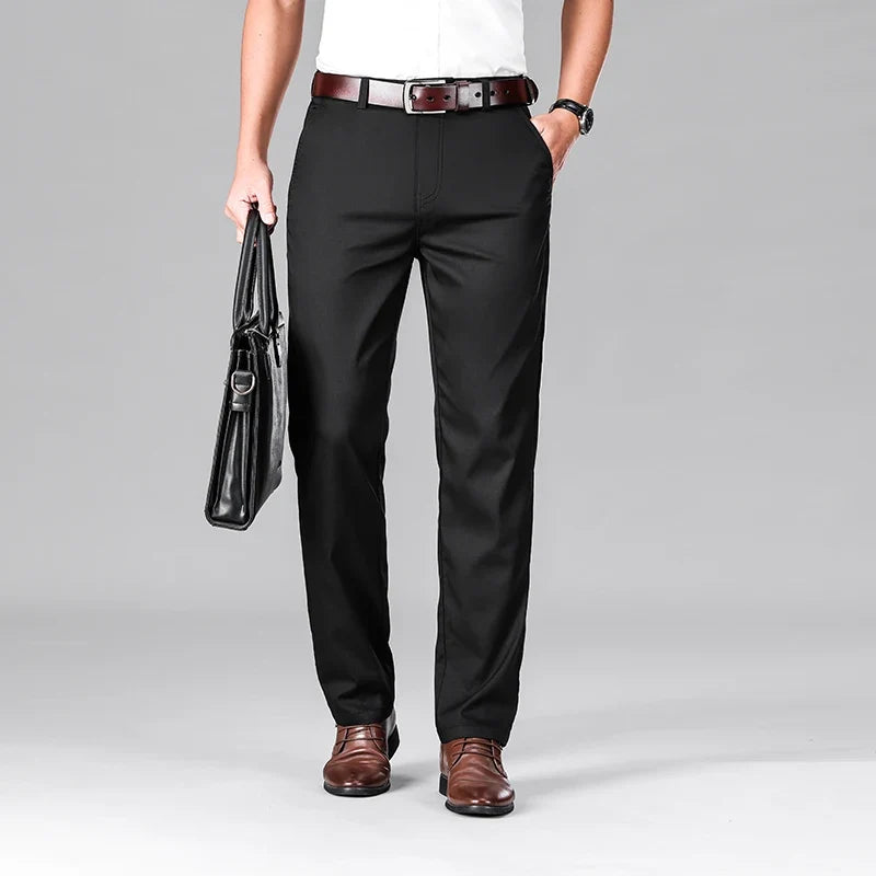 2024 Summer New Men's Business Thin Straight Casual Pants Classic Style cotton Stylish Stretch Luxury Trousers Male Brand