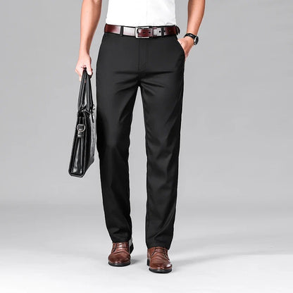 2024 Summer New Men's Business Thin Straight Casual Pants Classic Style cotton Stylish Stretch Luxury Trousers Male Brand