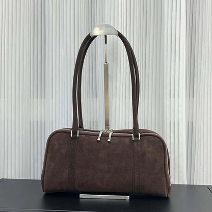 Elegant Versatile Suede Underarm Bags For Women Premium Soft Genuine Leather Shoulder Bag For Office Commute Lady Handbags New