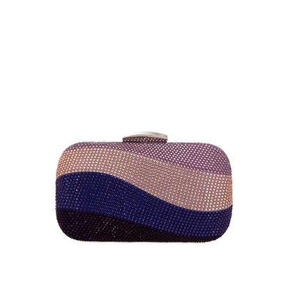 Colorful Rainbow Colors Diamond Evening Purse Wedding Party Crystal Clutch Wallet Bag Banquet Gala Dinner Female Handbag