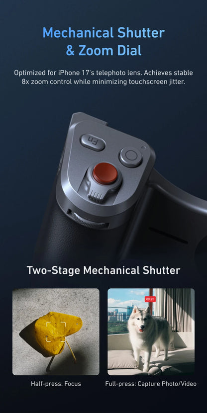 مجموعة TELESIN Magnetic Master Grip لهاتف iPhone 17 Pro ProMax، قبضة كاميرا الهاتف، مجموعة قياسية، حافظة تبريد الجرافين، حامل المقبض