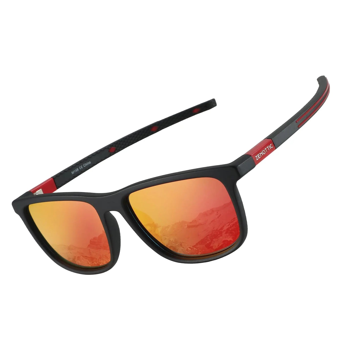 Square Polarized Sunglasses for Men - Lightweight TR90 Frame UV Blocking Shades for Driving Fishing Golf Sports