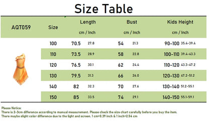 Indian Pocahontas Princess Cosplay Dress Girls Matoaka Halloween Party Disguise Costume Children Cartoon Movie Fantasy Outfits