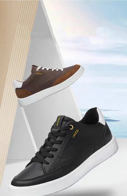 Genuine Leather Shoes Men High Quality Trekking Casual Athletic Sneaker Outdoor Walking Summer Breathable Lightweight Men Shoes