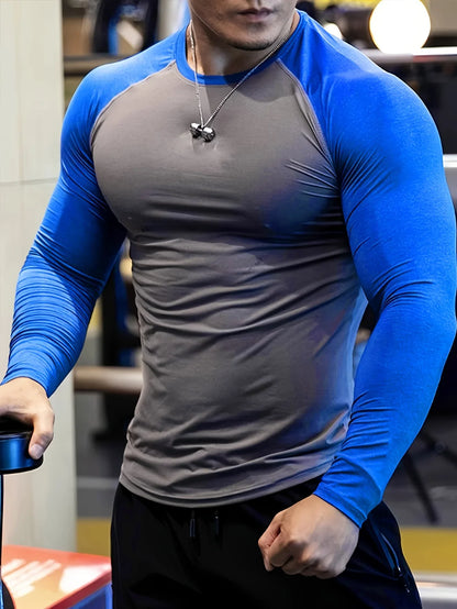 Men's quick drying soccer and basketball tight fitting top, high elasticity cycling compression training suit