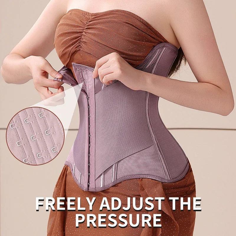 U-shaped Waist Trainer Corset Women Buttoned Shapers Breast Lifted Waist Trainer Steel Bone Slimming Womens Body Shapewear