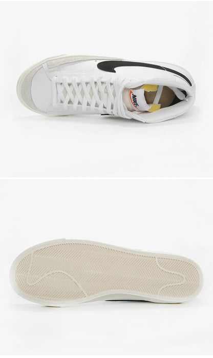 Official Authentic BLAZER MID '77 Men's and Women's Casual Comfortable Sneakers BQ6806-100