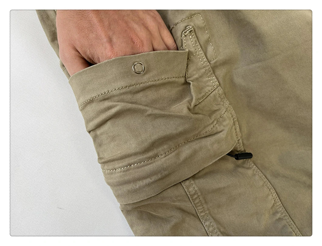 American Vintage Functional Cargo Pants Men Clothing High Quality Khaki Casual Jogging Pants Harajuku Tactical Joggers Trousers