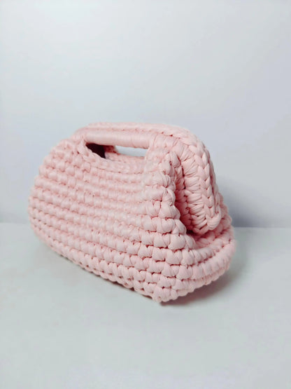 Yingzi Small Crochet Cluth Bag with Handle Handmade Evening Bag Makeup Bag