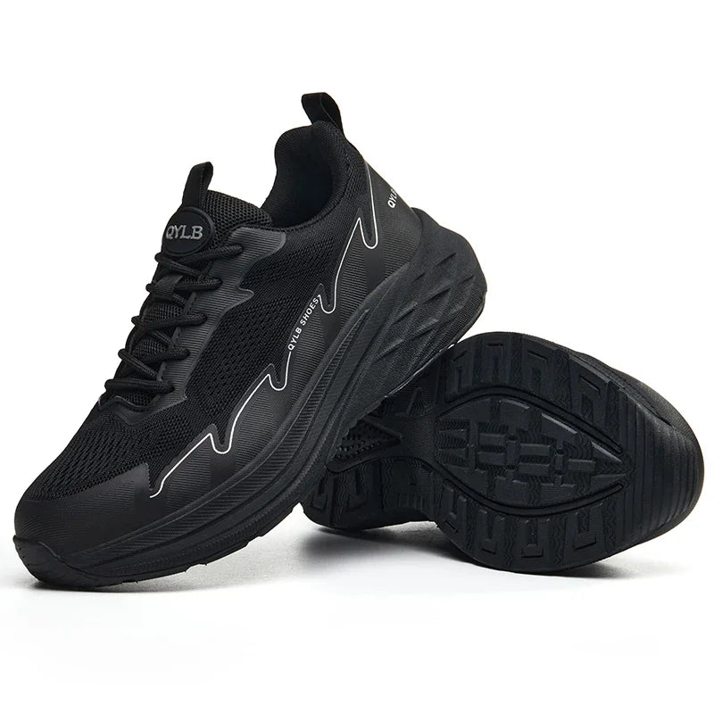 Protective work sneakers with plastic toe lightweight work shoes for men industry anti puncture Work Boots non-slip safety shoes