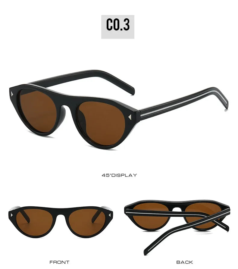 Top Selling cat eye sunglasses for women vintage small frame gradient uv400 sun glasses men retro hip hop driving shades