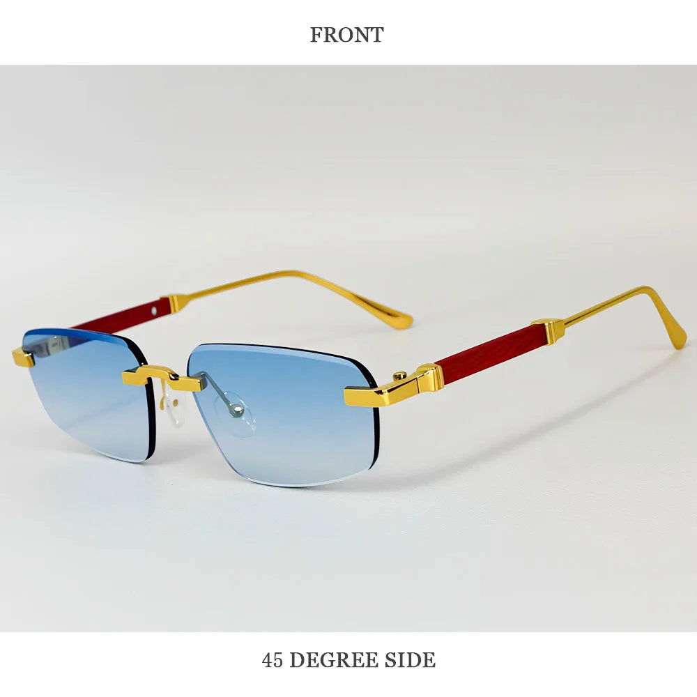 Rimless Sunglasses Women 2026 UV400 Protection Fashion Glasses Vintage Sunscreen Shades Lentes De Sol Mujer Lunette Soleil Femme