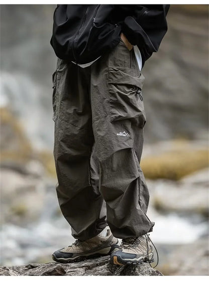 New Trendy New Men's Spring/Summer Breathable Outdoor Cargo Parachute Pants Leisure Hiking Mountaineering Water-resist Pants