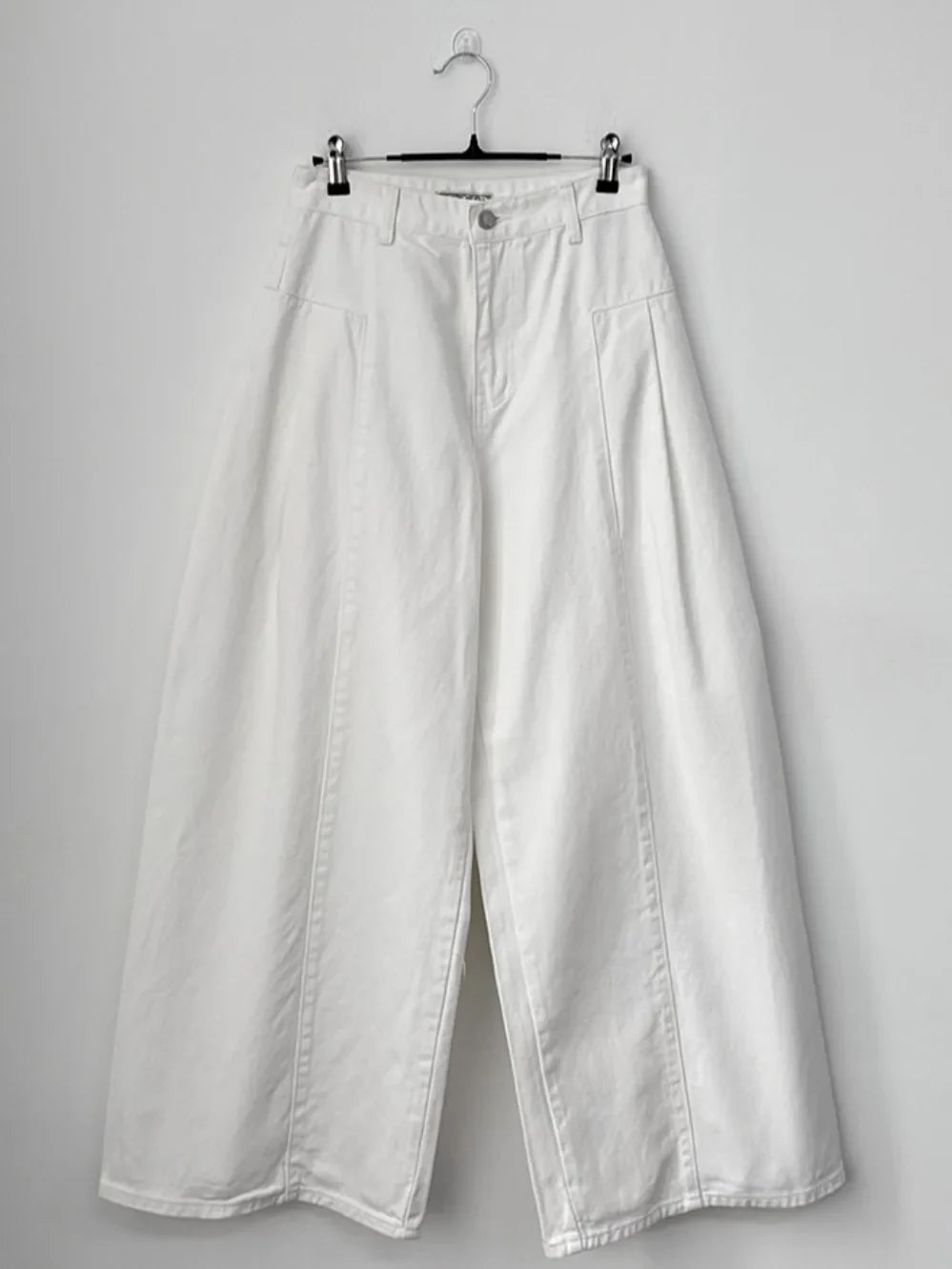 High Waist Wide Leg Denim Jeans Women Summer New Hong Kong Style Loose Lazy Big Bell Long Pants Commute Style Other Other